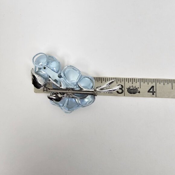 Vintage Blue Floral Brooch Set - Picture 10 of 13